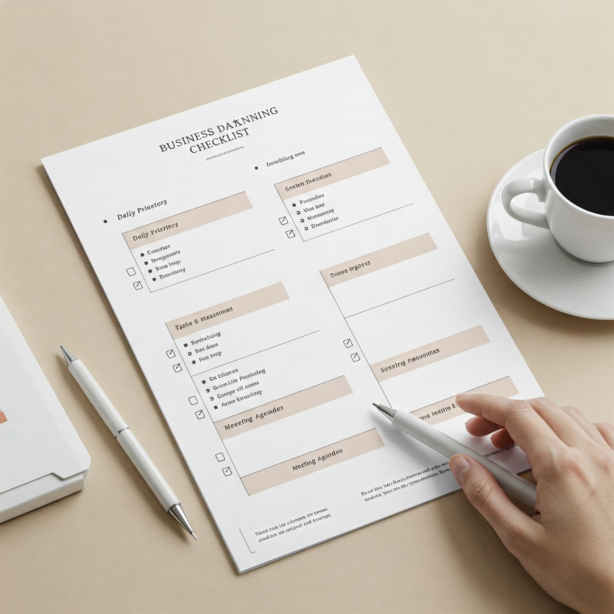 רשימת תכנון יום עסקים template preview